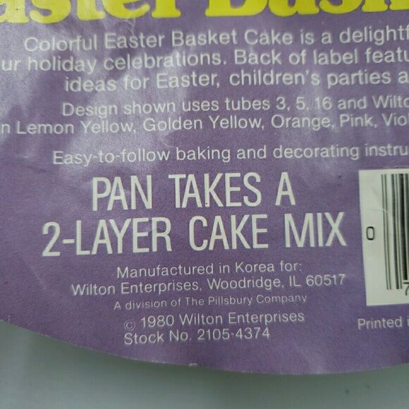 Vintage Wilton Cake Pan Eggs In Easter Basket 1980 Baking Mold Decorating Ideas - Picture 11 of 11